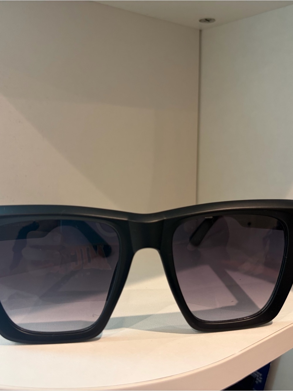 Men's Black Square Sunglasses